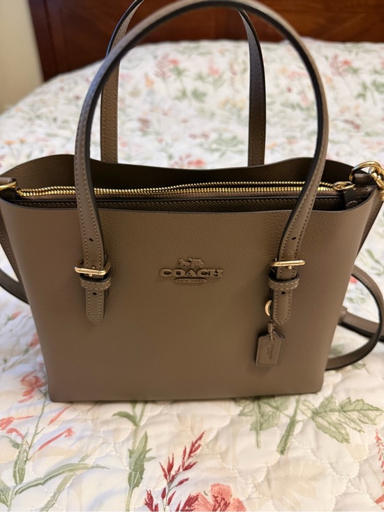 Coach Handbags - Coach Taupe Brown Leather Satchel with Gold Hardware